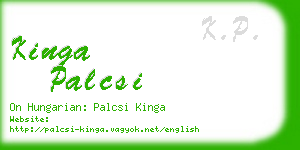 kinga palcsi business card